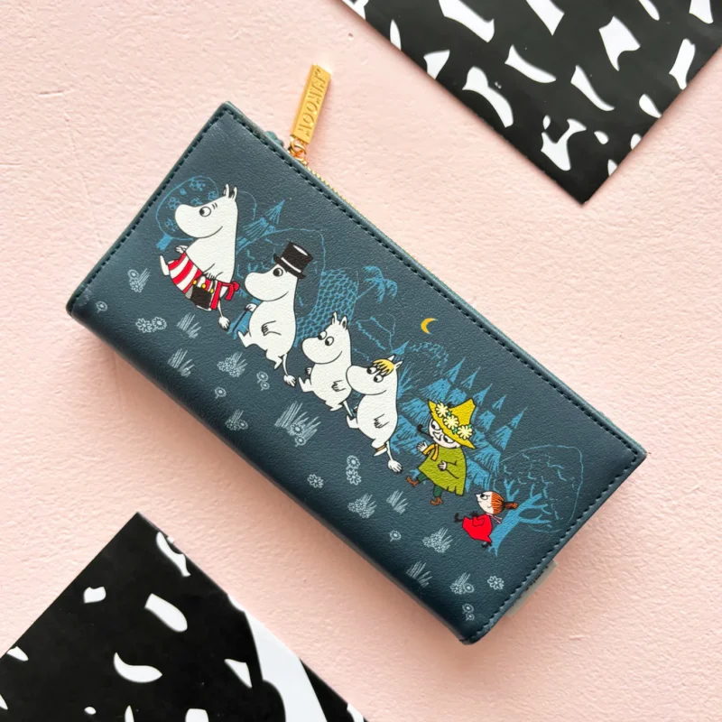 Official Moomin Wallet Blue Forest