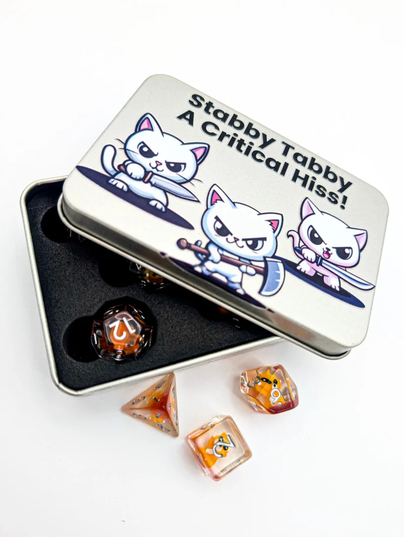 Cat Dice Set with Tin