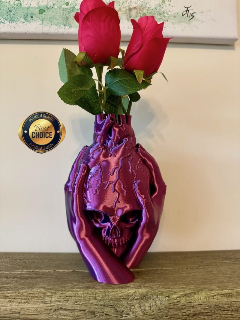 Gothic Skull Vase